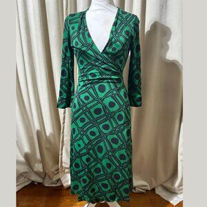 LUX230 Diane von Furstenberg Julian Wrap Dress – Silk Jersey Vintage DVF